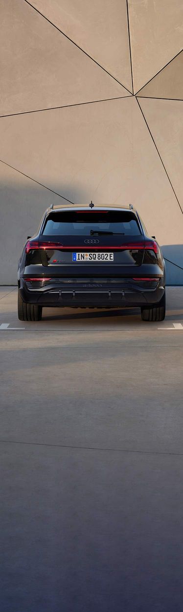 Rear view of the Audi SQ8 e-tron